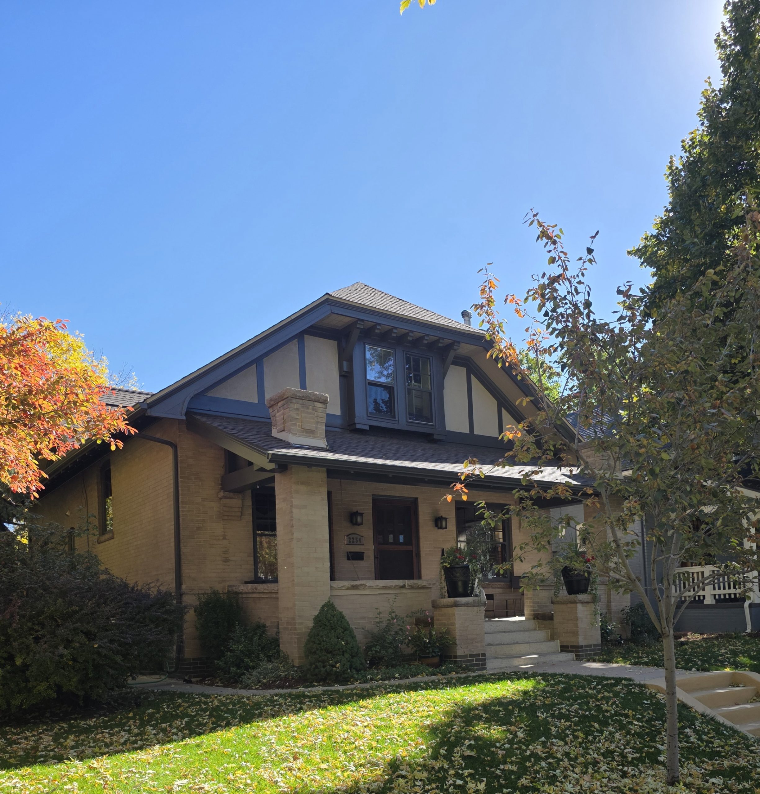 Historic Denver brick architecture with original window details found in Park Hill homes.